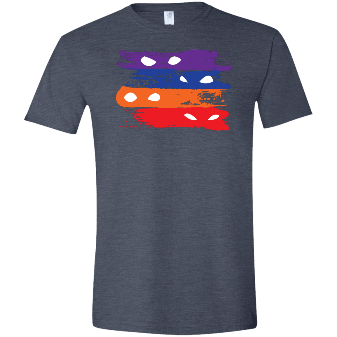 T-Shirts Heather Navy / S Ninja Flag Men's Semi-Fitted Softstyle