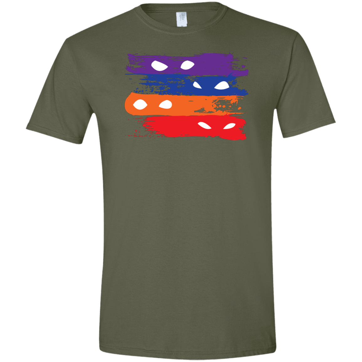 T-Shirts Military Green / S Ninja Flag Men's Semi-Fitted Softstyle