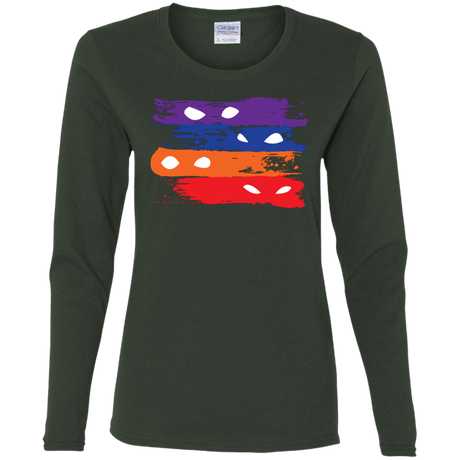T-Shirts Forest / S Ninja Flag Women's Long Sleeve T-Shirt