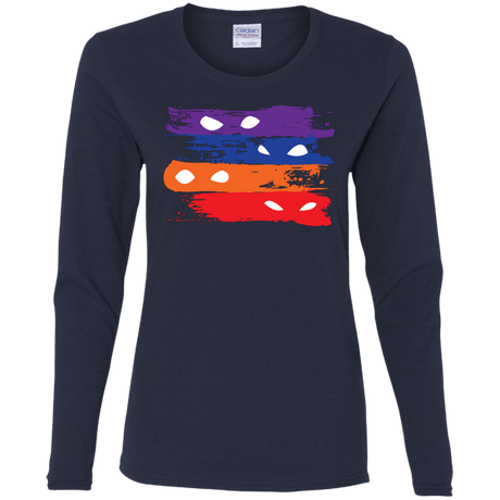 T-Shirts Navy / S Ninja Flag Women's Long Sleeve T-Shirt