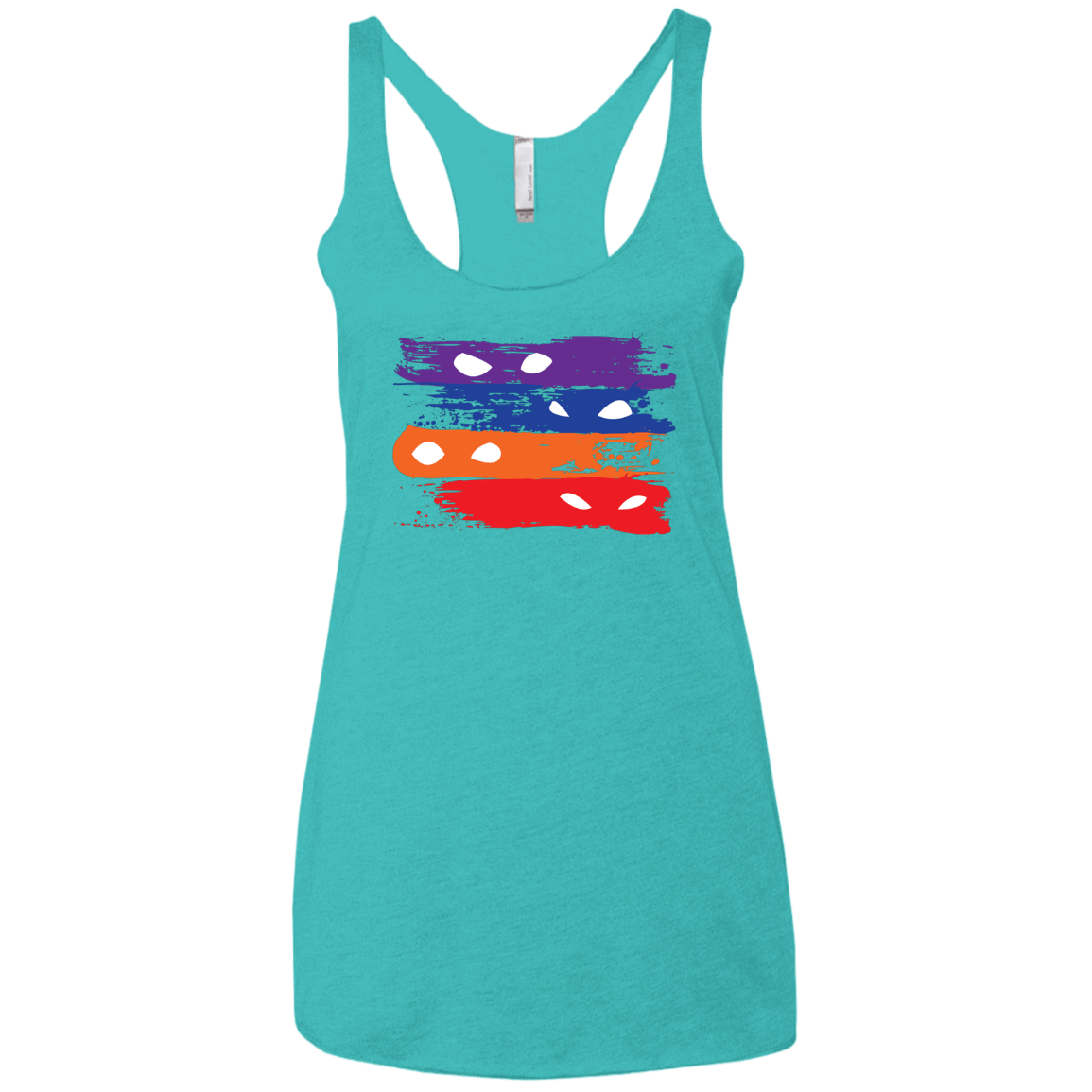 T-Shirts Tahiti Blue / X-Small Ninja Flag Women's Triblend Racerback Tank
