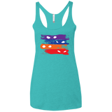 T-Shirts Tahiti Blue / X-Small Ninja Flag Women's Triblend Racerback Tank