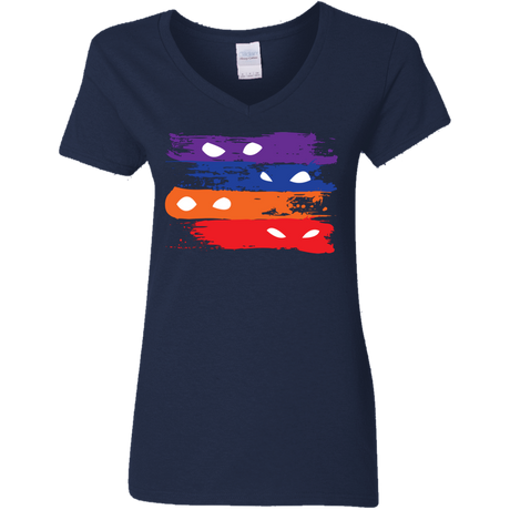 T-Shirts Navy / S Ninja Flag Women's V-Neck T-Shirt