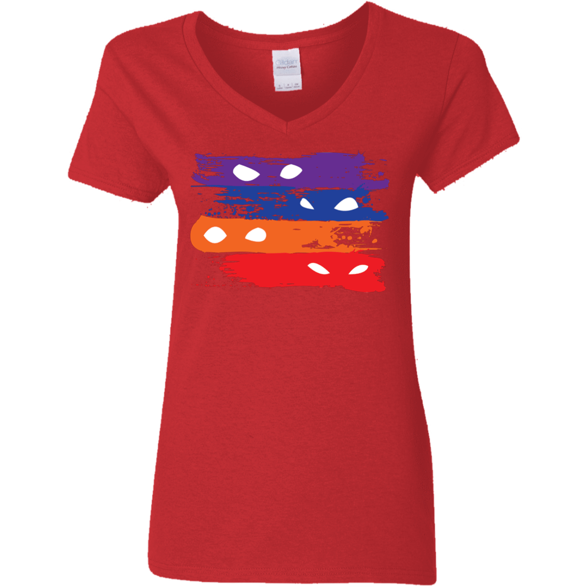 T-Shirts Red / S Ninja Flag Women's V-Neck T-Shirt