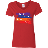 T-Shirts Red / S Ninja Flag Women's V-Neck T-Shirt