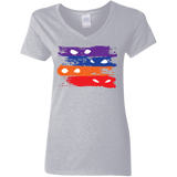 T-Shirts Sport Grey / S Ninja Flag Women's V-Neck T-Shirt