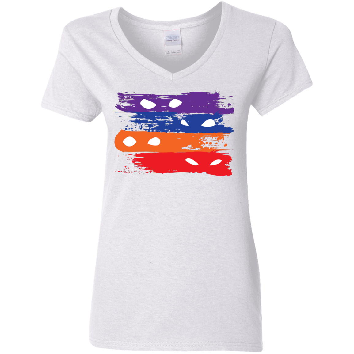 T-Shirts White / S Ninja Flag Women's V-Neck T-Shirt