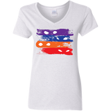 T-Shirts White / S Ninja Flag Women's V-Neck T-Shirt