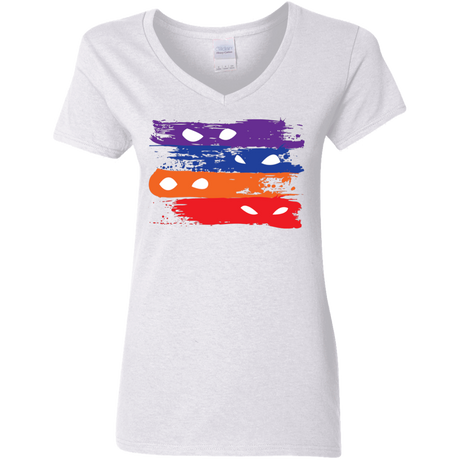 T-Shirts White / S Ninja Flag Women's V-Neck T-Shirt