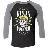 T-Shirts Vintage Black/Premium Heather / X-Small Ninja Forever Men's Triblend 3/4 Sleeve