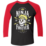 T-Shirts Vintage Black/Vintage Red / X-Small Ninja Forever Men's Triblend 3/4 Sleeve