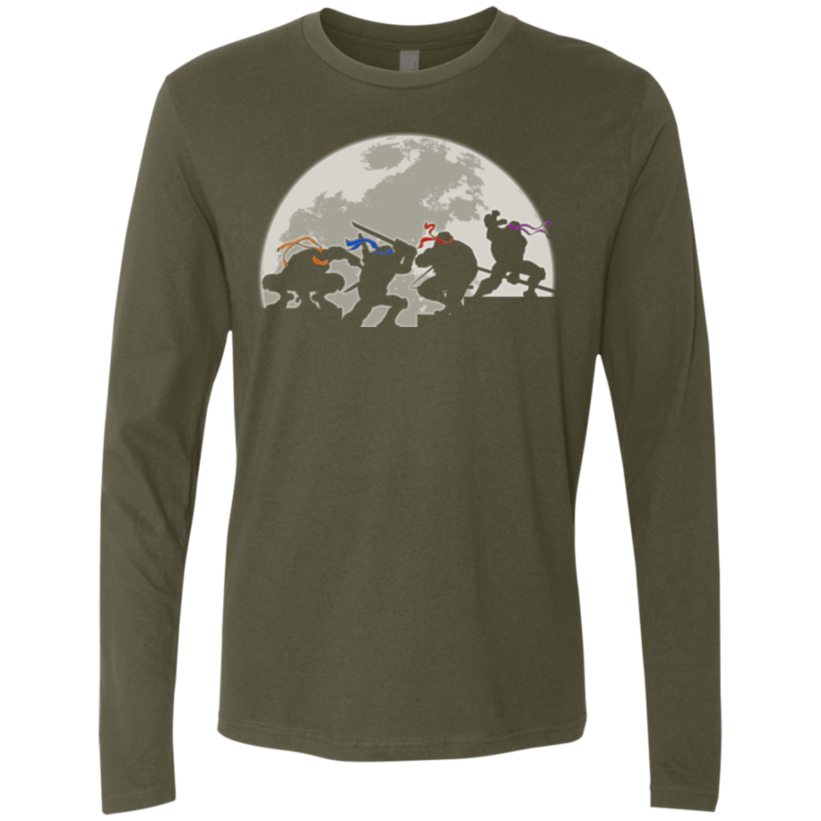 T-Shirts Military Green / Small Ninja Men's Premium Long Sleeve