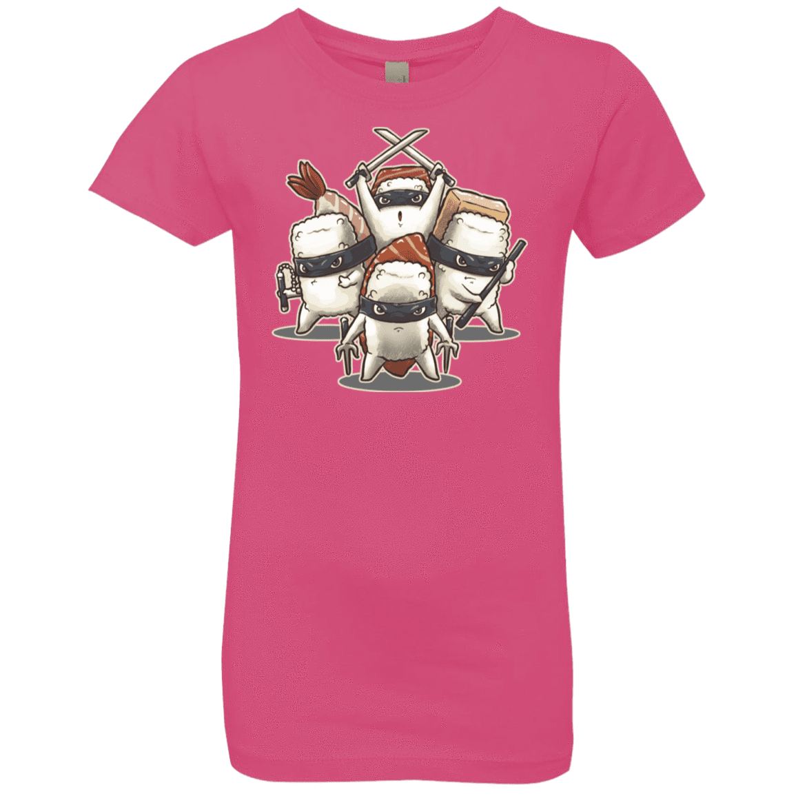 T-Shirts Hot Pink / YXS Ninja Sushi Girls Premium T-Shirt