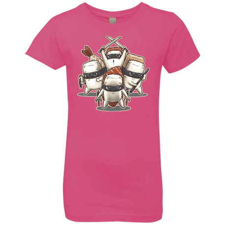 T-Shirts Hot Pink / YXS Ninja Sushi Girls Premium T-Shirt