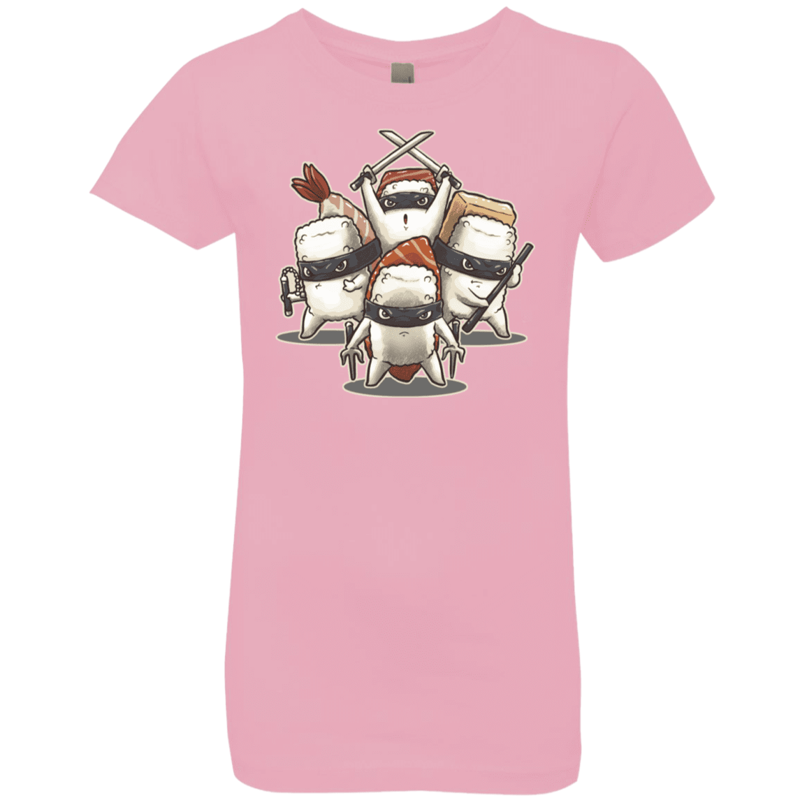 T-Shirts Light Pink / YXS Ninja Sushi Girls Premium T-Shirt