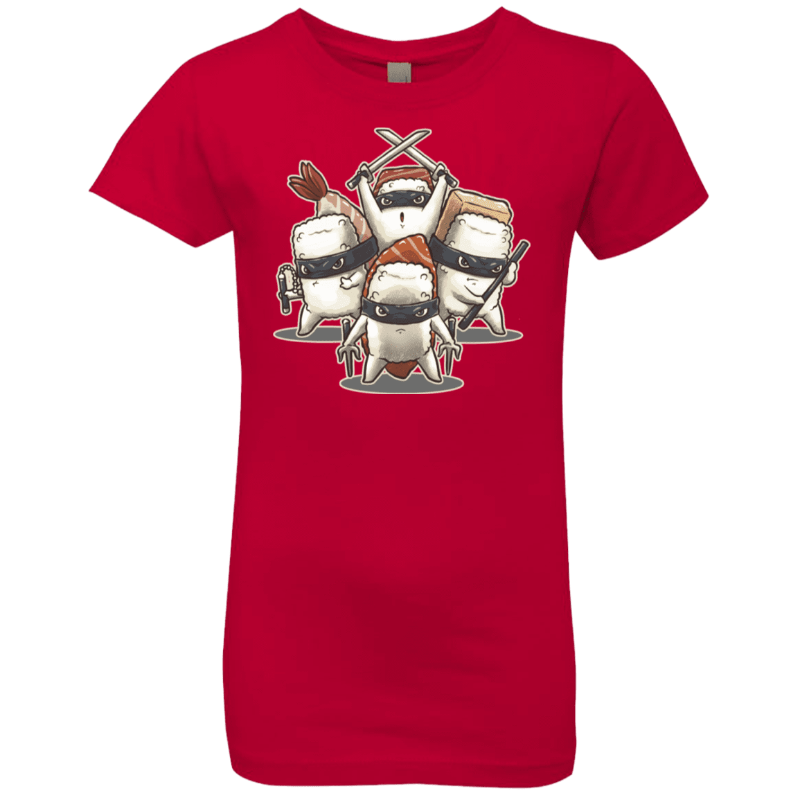 T-Shirts Red / YXS Ninja Sushi Girls Premium T-Shirt