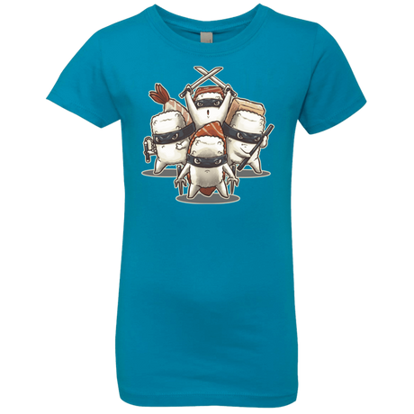 T-Shirts Turquoise / YXS Ninja Sushi Girls Premium T-Shirt