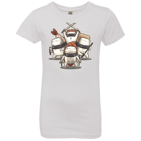 T-Shirts White / YXS Ninja Sushi Girls Premium T-Shirt