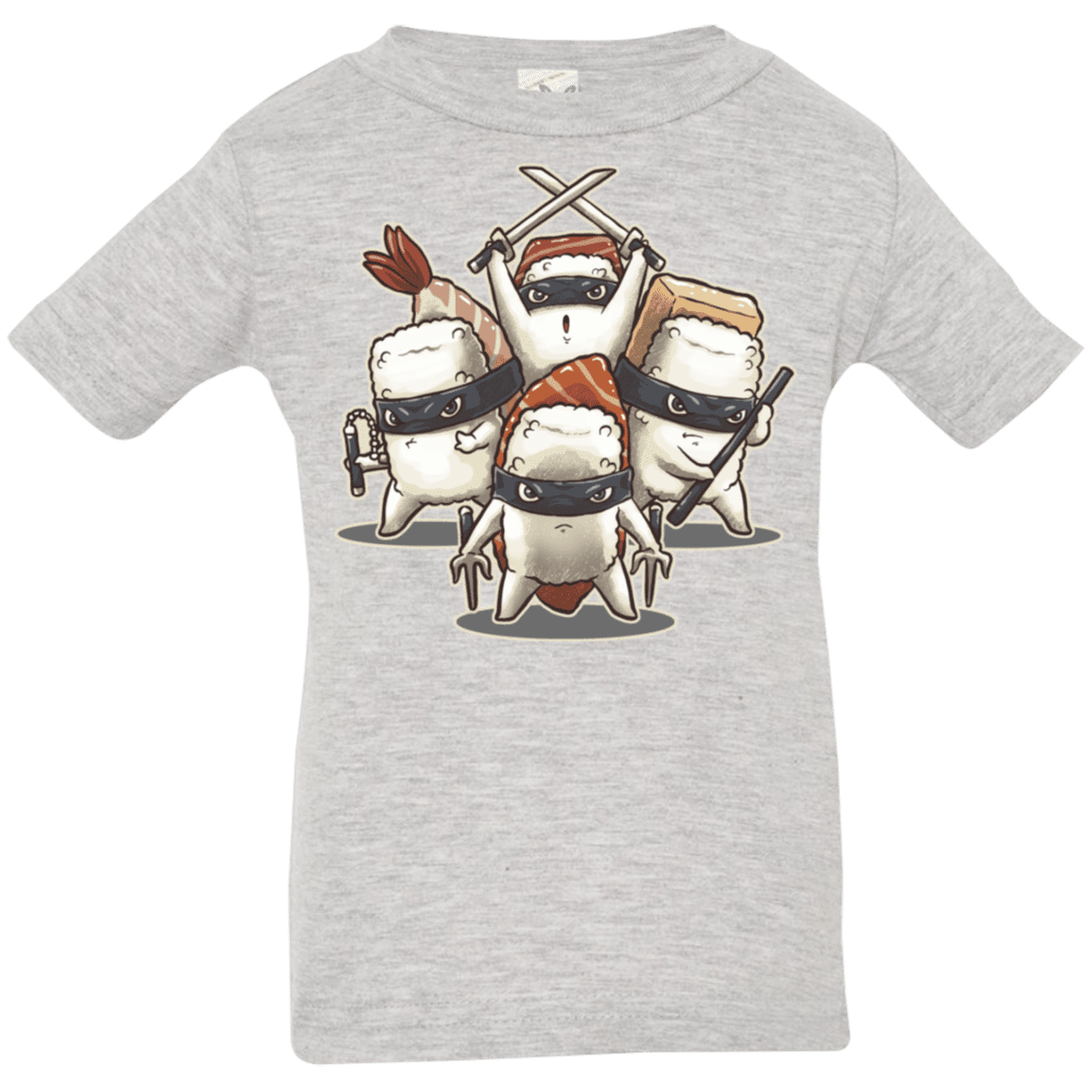 T-Shirts Heather Grey / 6 Months Ninja Sushi Infant Premium T-Shirt