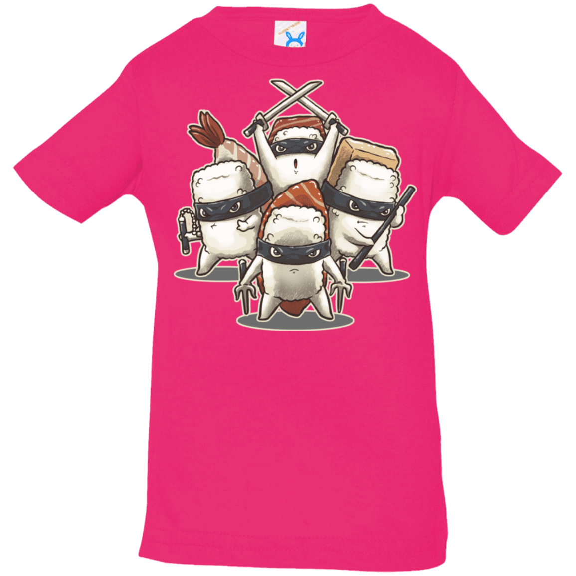 T-Shirts Hot Pink / 6 Months Ninja Sushi Infant Premium T-Shirt
