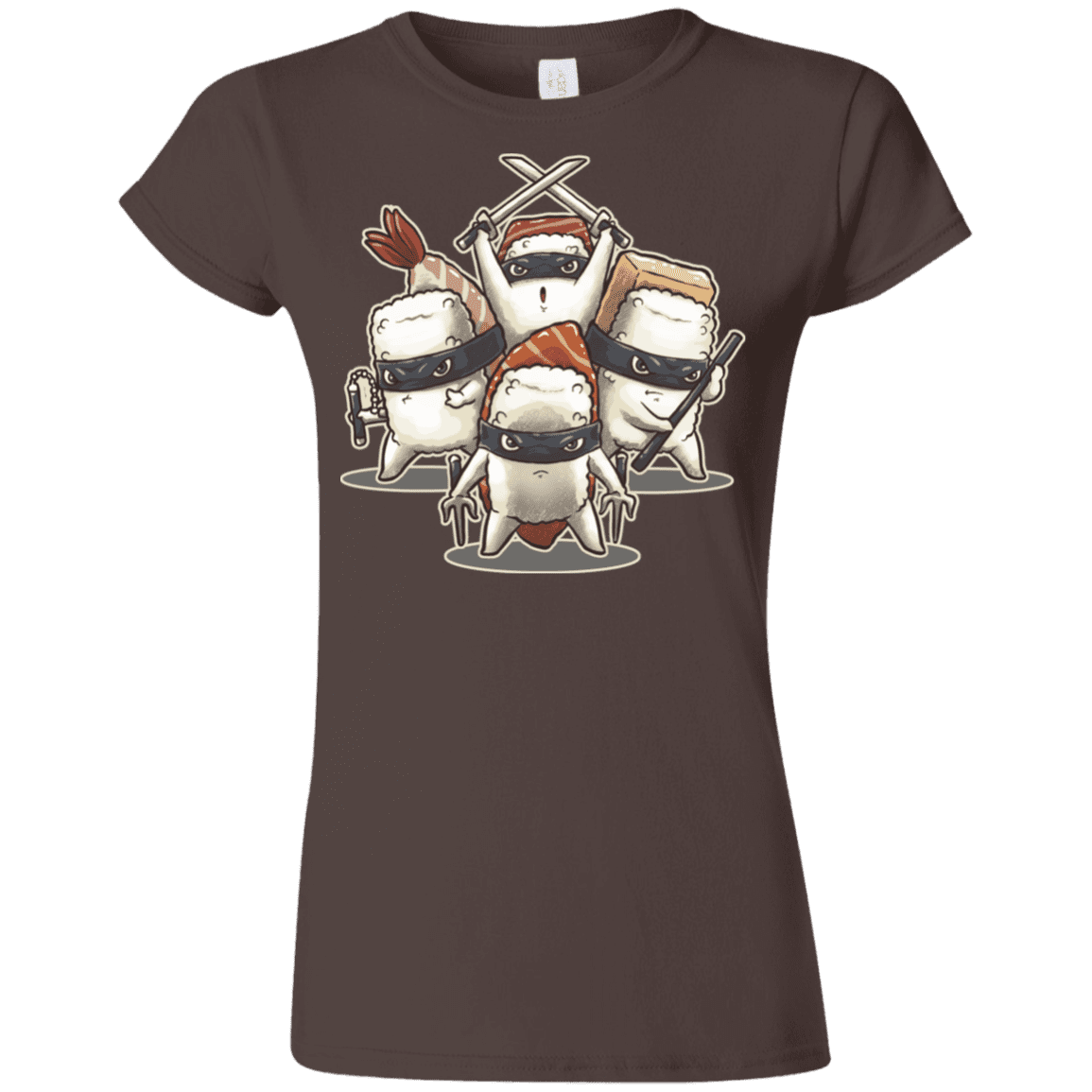 T-Shirts Dark Chocolate / S Ninja Sushi Junior Slimmer-Fit T-Shirt