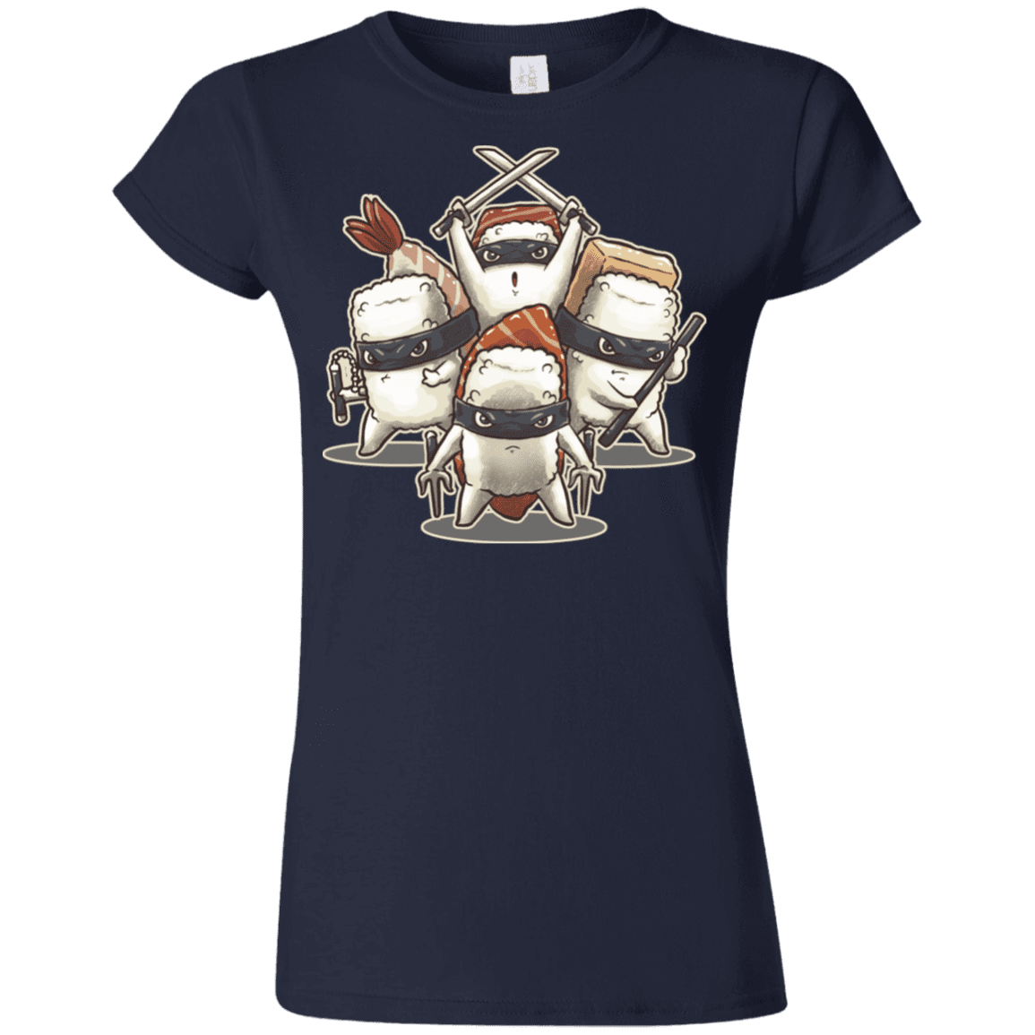 T-Shirts Navy / S Ninja Sushi Junior Slimmer-Fit T-Shirt
