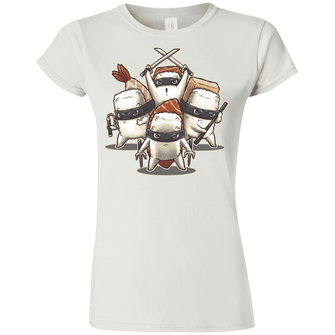 T-Shirts White / S Ninja Sushi Junior Slimmer-Fit T-Shirt