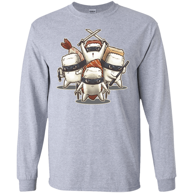 T-Shirts Sport Grey / S Ninja Sushi Men's Long Sleeve T-Shirt