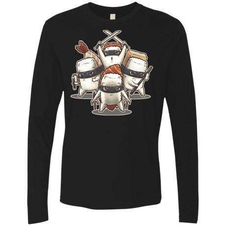 T-Shirts Black / S Ninja Sushi Men's Premium Long Sleeve