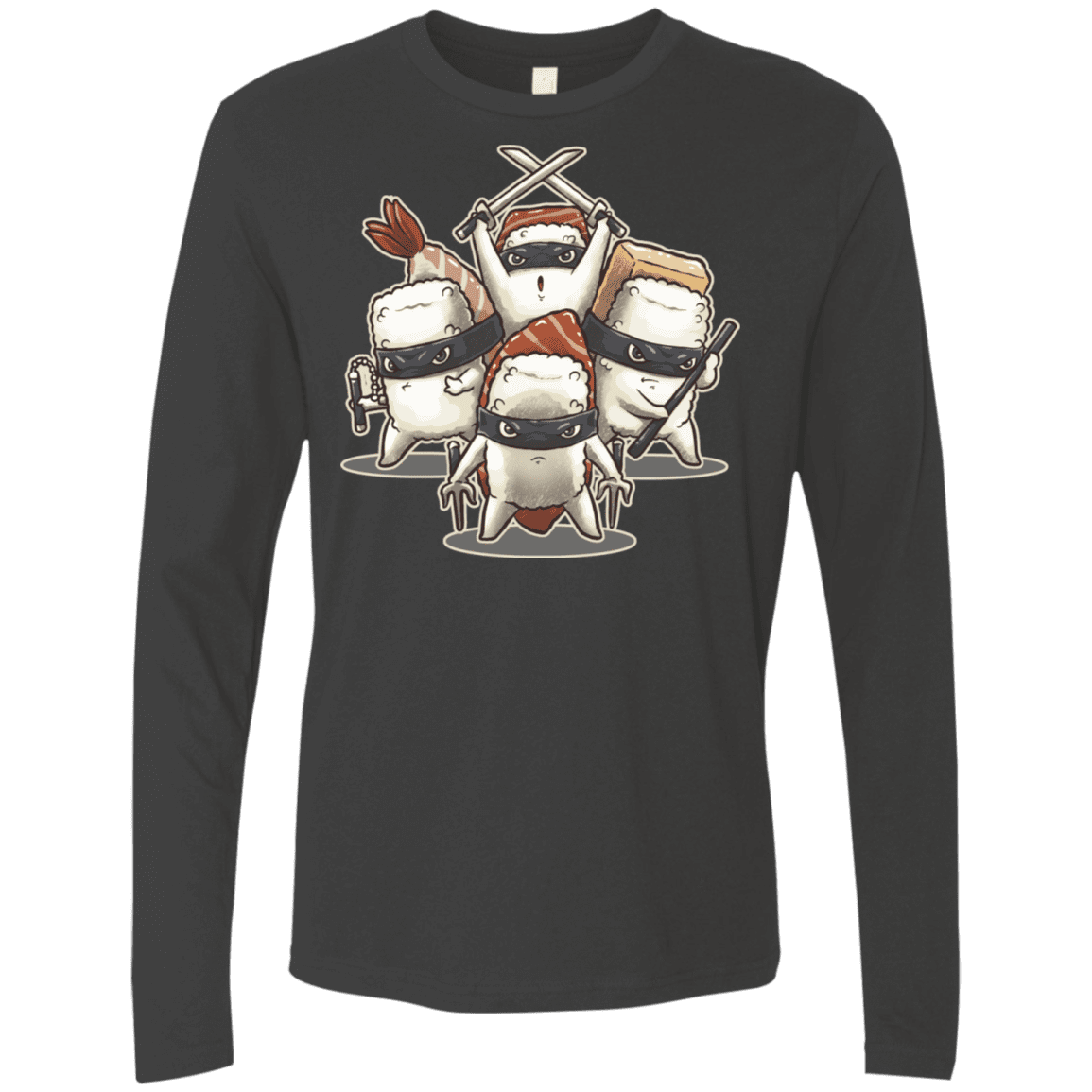 T-Shirts Heavy Metal / S Ninja Sushi Men's Premium Long Sleeve