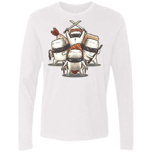 T-Shirts White / S Ninja Sushi Men's Premium Long Sleeve