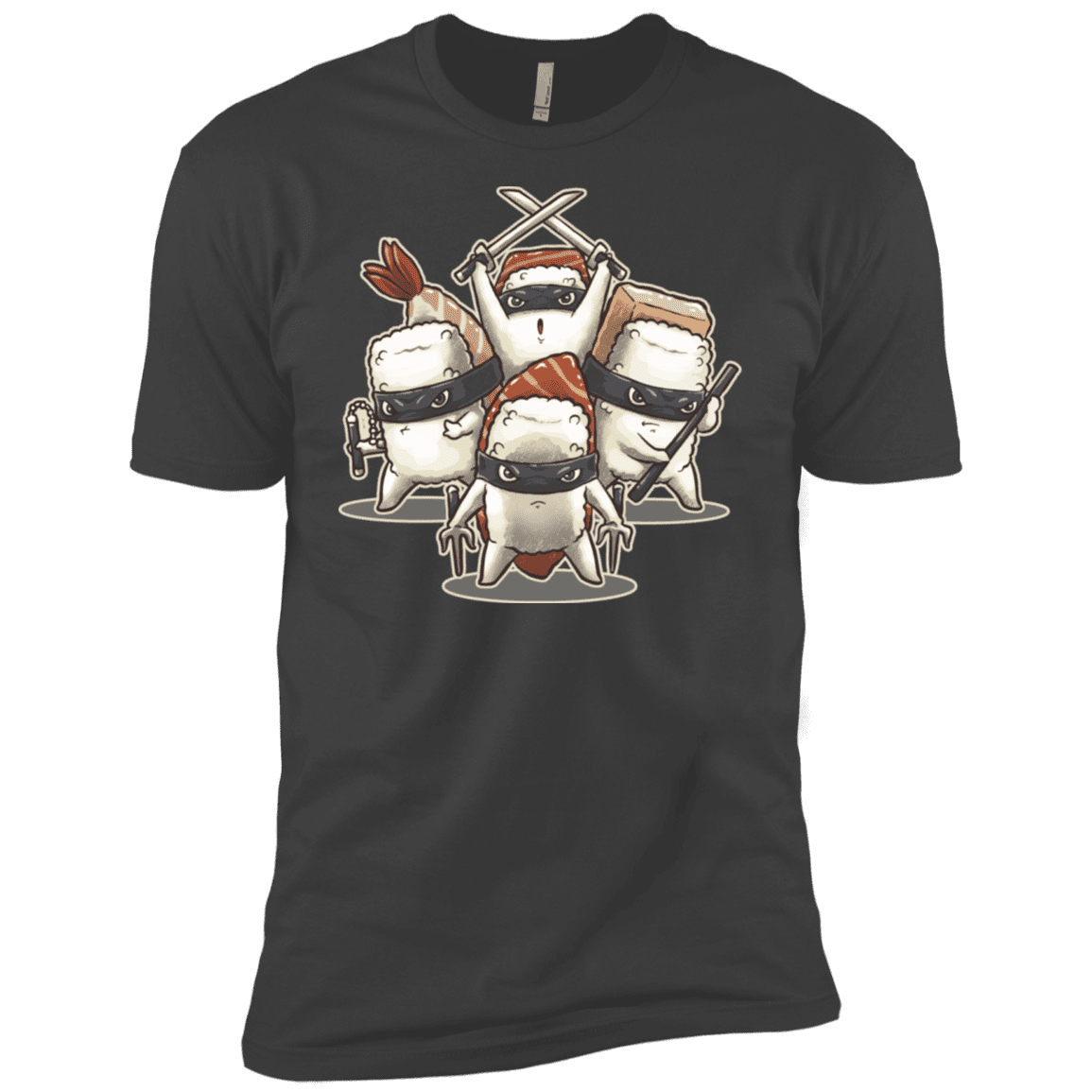 T-Shirts Heavy Metal / X-Small Ninja Sushi Men's Premium T-Shirt