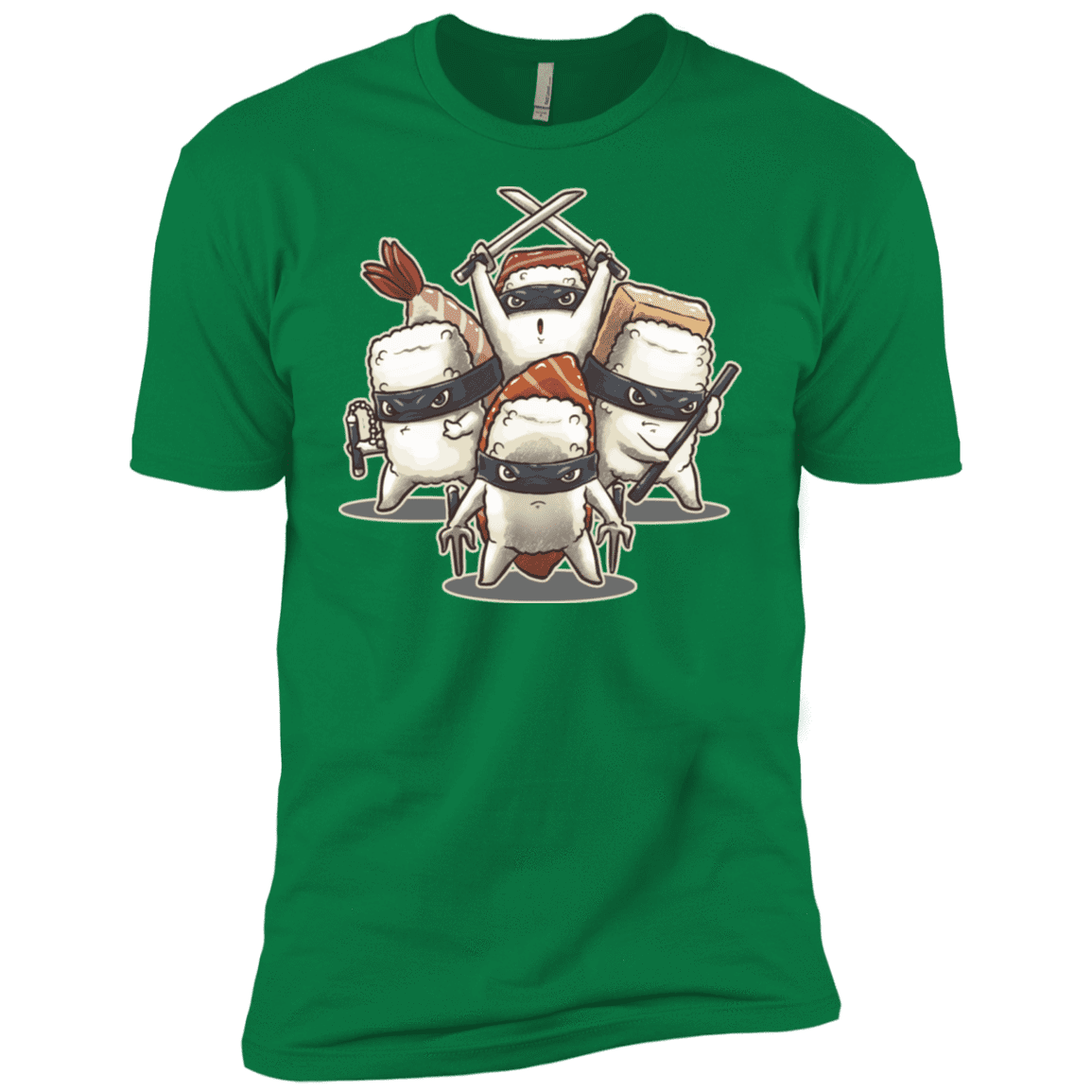 T-Shirts Kelly Green / X-Small Ninja Sushi Men's Premium T-Shirt