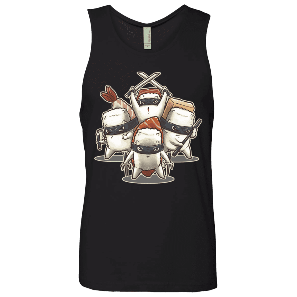 T-Shirts Black / S Ninja Sushi Men's Premium Tank Top