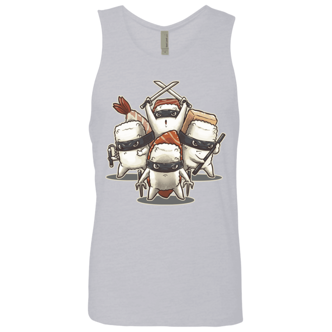 T-Shirts Heather Grey / S Ninja Sushi Men's Premium Tank Top