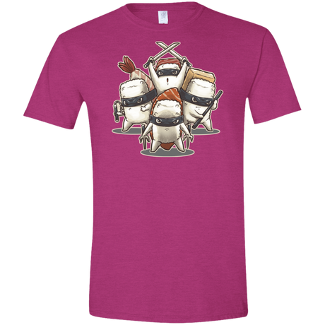 T-Shirts Antique Heliconia / S Ninja Sushi Men's Semi-Fitted Softstyle