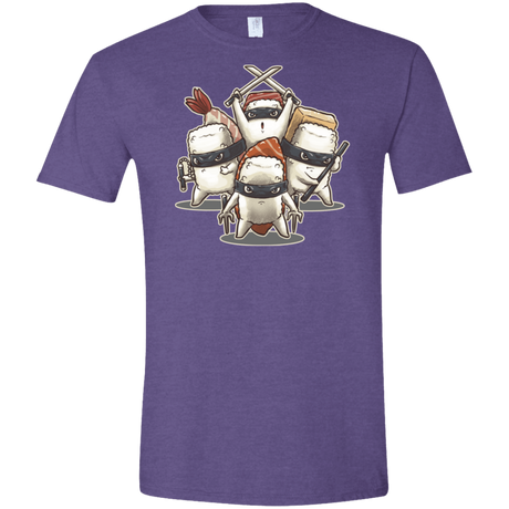 T-Shirts Heather Purple / S Ninja Sushi Men's Semi-Fitted Softstyle