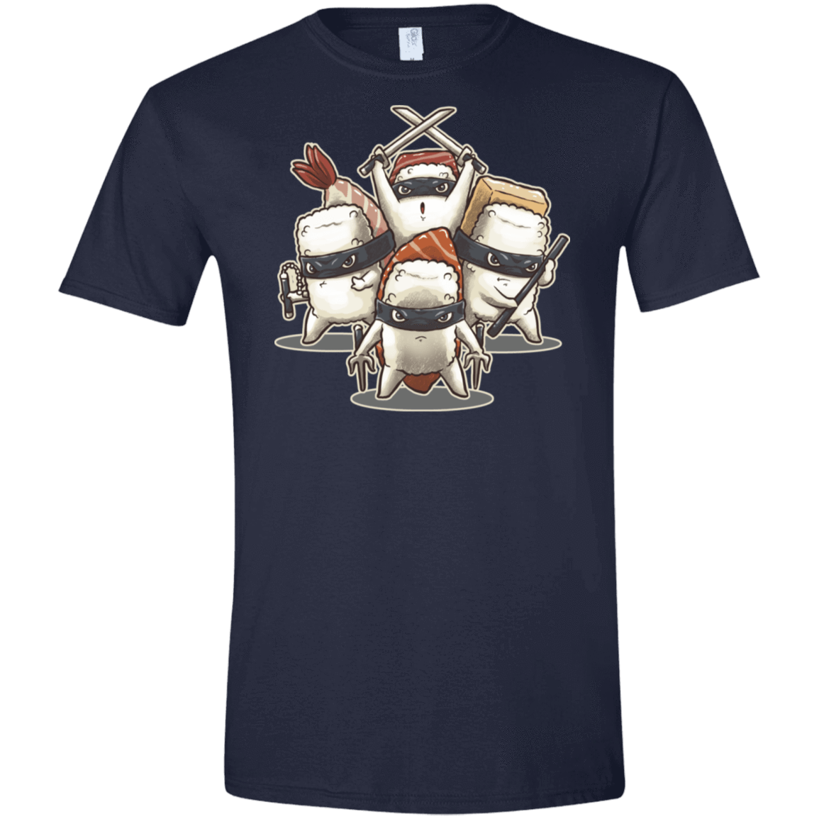 T-Shirts Navy / X-Small Ninja Sushi Men's Semi-Fitted Softstyle