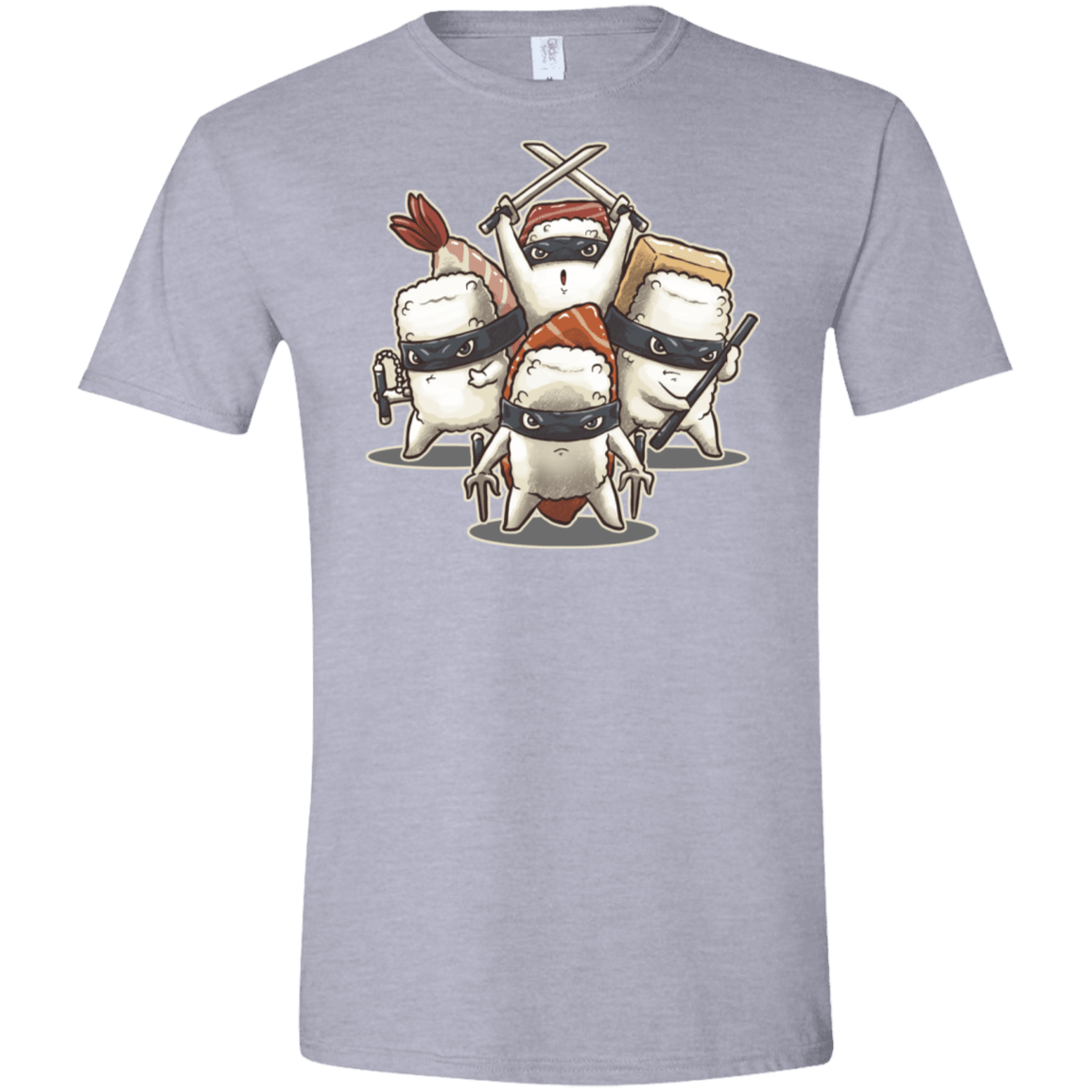 T-Shirts Sport Grey / X-Small Ninja Sushi Men's Semi-Fitted Softstyle