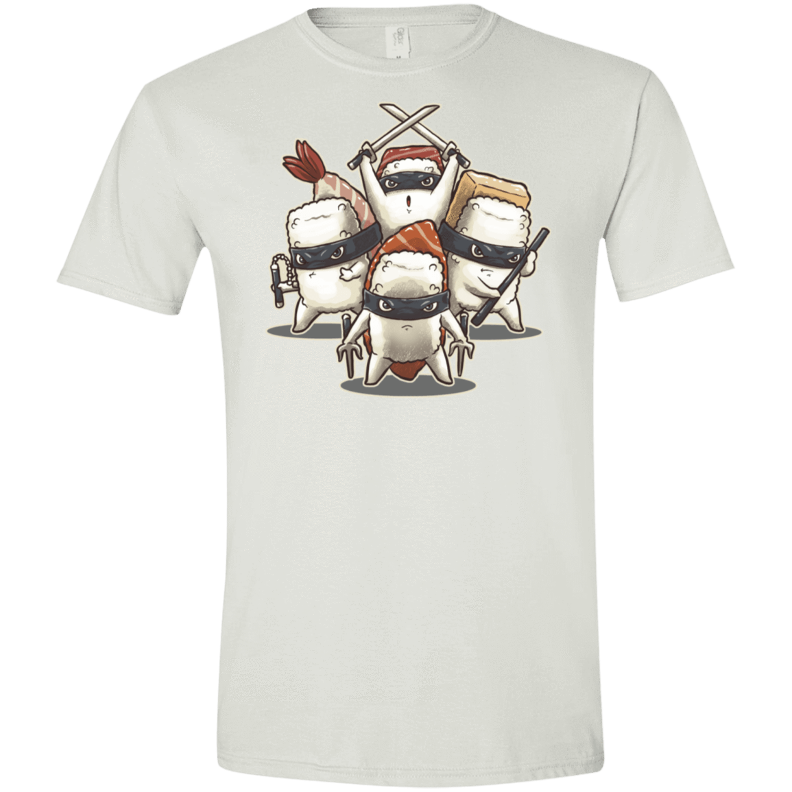 T-Shirts White / X-Small Ninja Sushi Men's Semi-Fitted Softstyle
