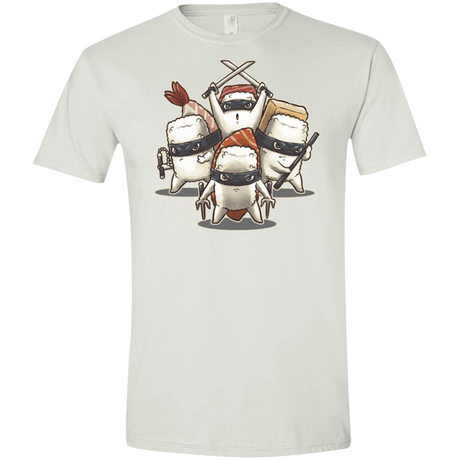 T-Shirts White / X-Small Ninja Sushi Men's Semi-Fitted Softstyle