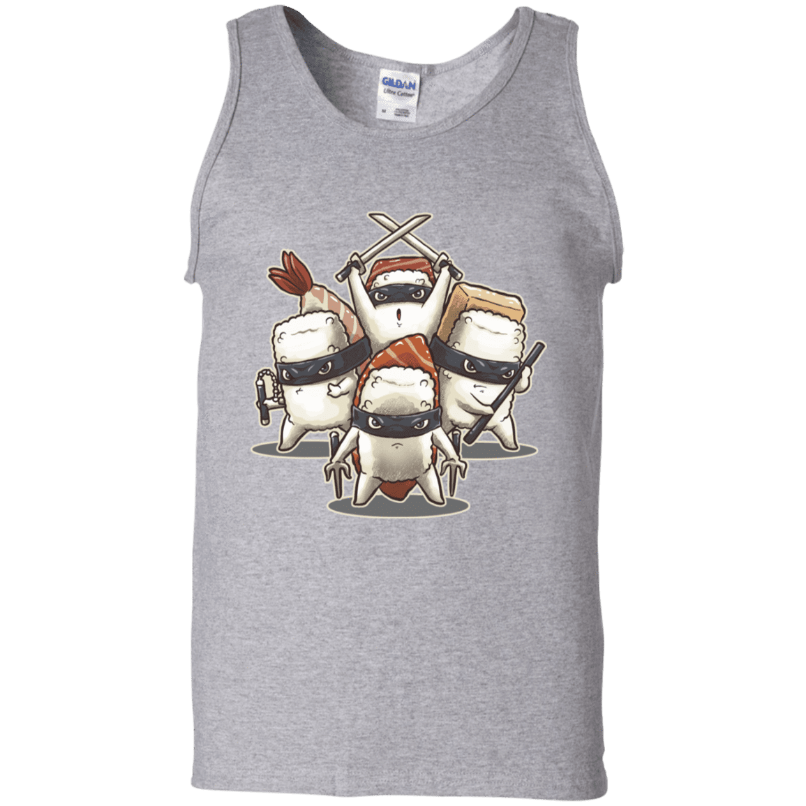 T-Shirts Sport Grey / S Ninja Sushi Men's Tank Top