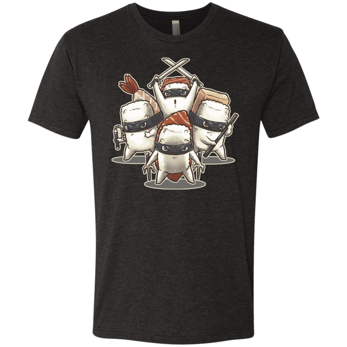 T-Shirts Vintage Black / S Ninja Sushi Men's Triblend T-Shirt