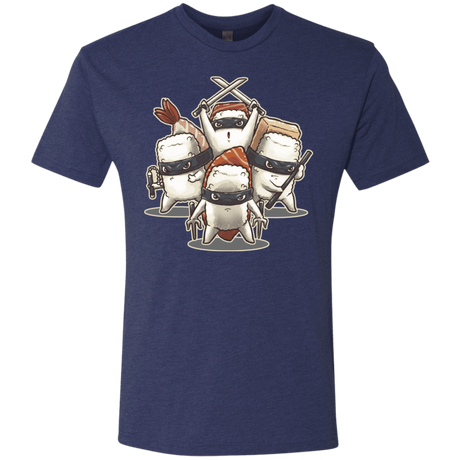 T-Shirts Vintage Navy / S Ninja Sushi Men's Triblend T-Shirt