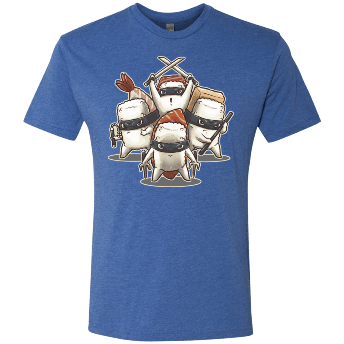 T-Shirts Vintage Royal / S Ninja Sushi Men's Triblend T-Shirt