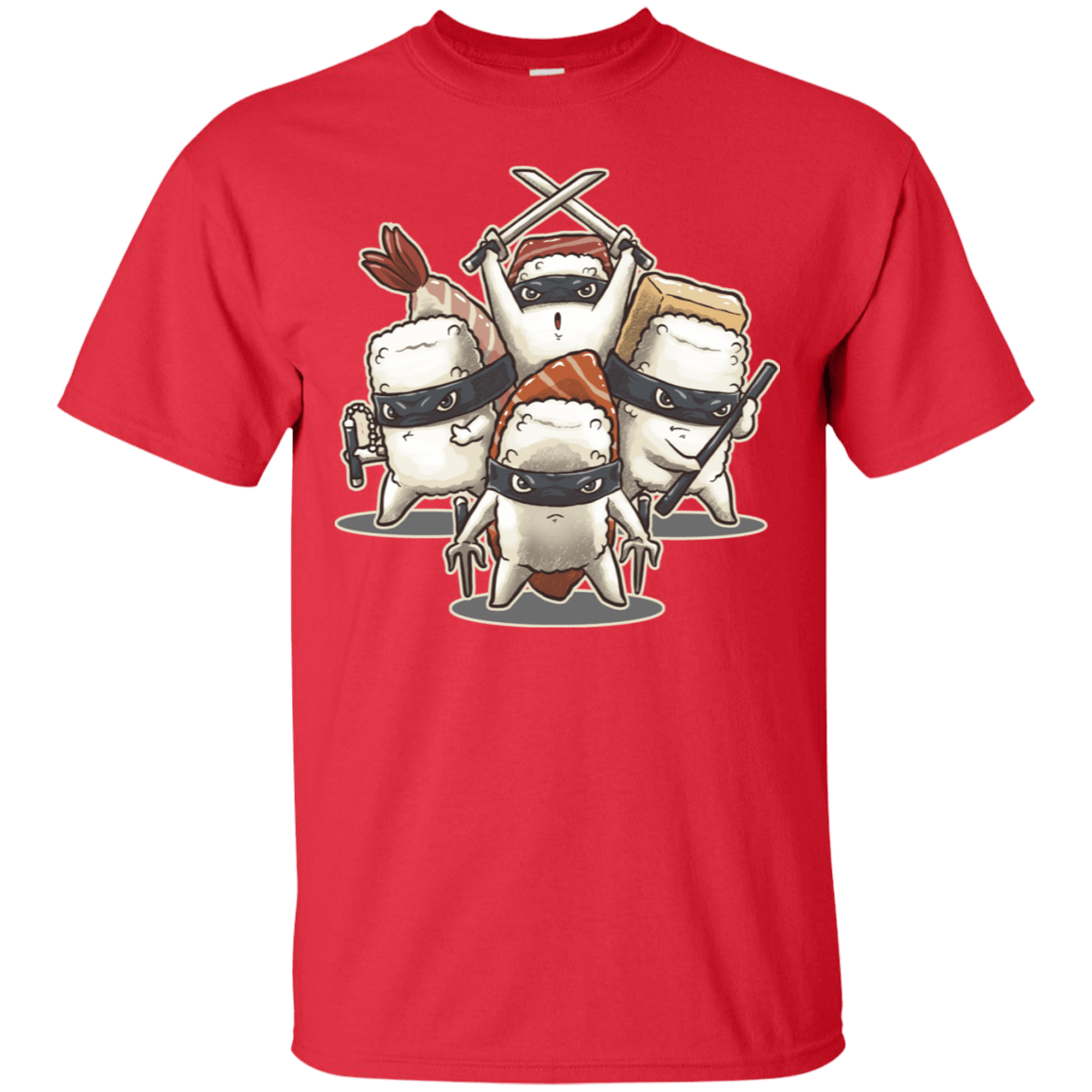 T-Shirts Red / S Ninja Sushi T-Shirt