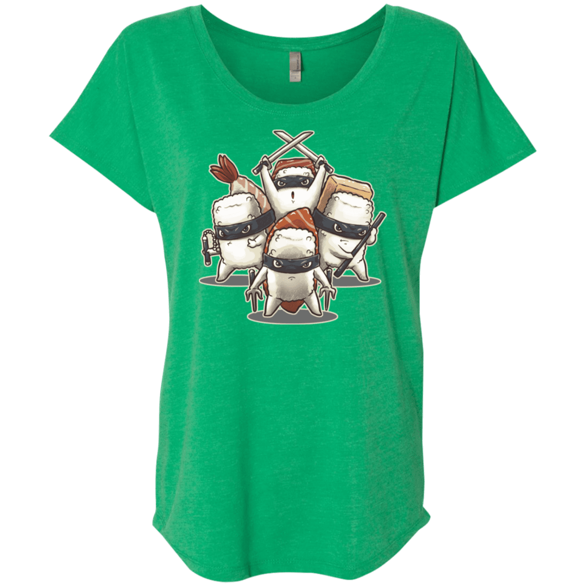 T-Shirts Envy / X-Small Ninja Sushi Triblend Dolman Sleeve
