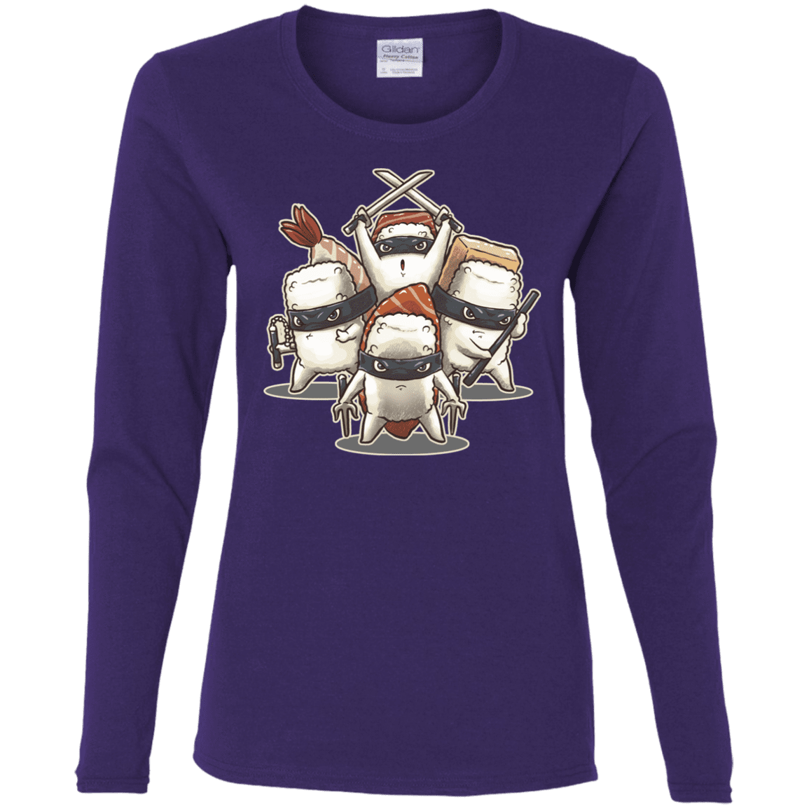 T-Shirts Purple / S Ninja Sushi Women's Long Sleeve T-Shirt