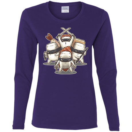 T-Shirts Purple / S Ninja Sushi Women's Long Sleeve T-Shirt