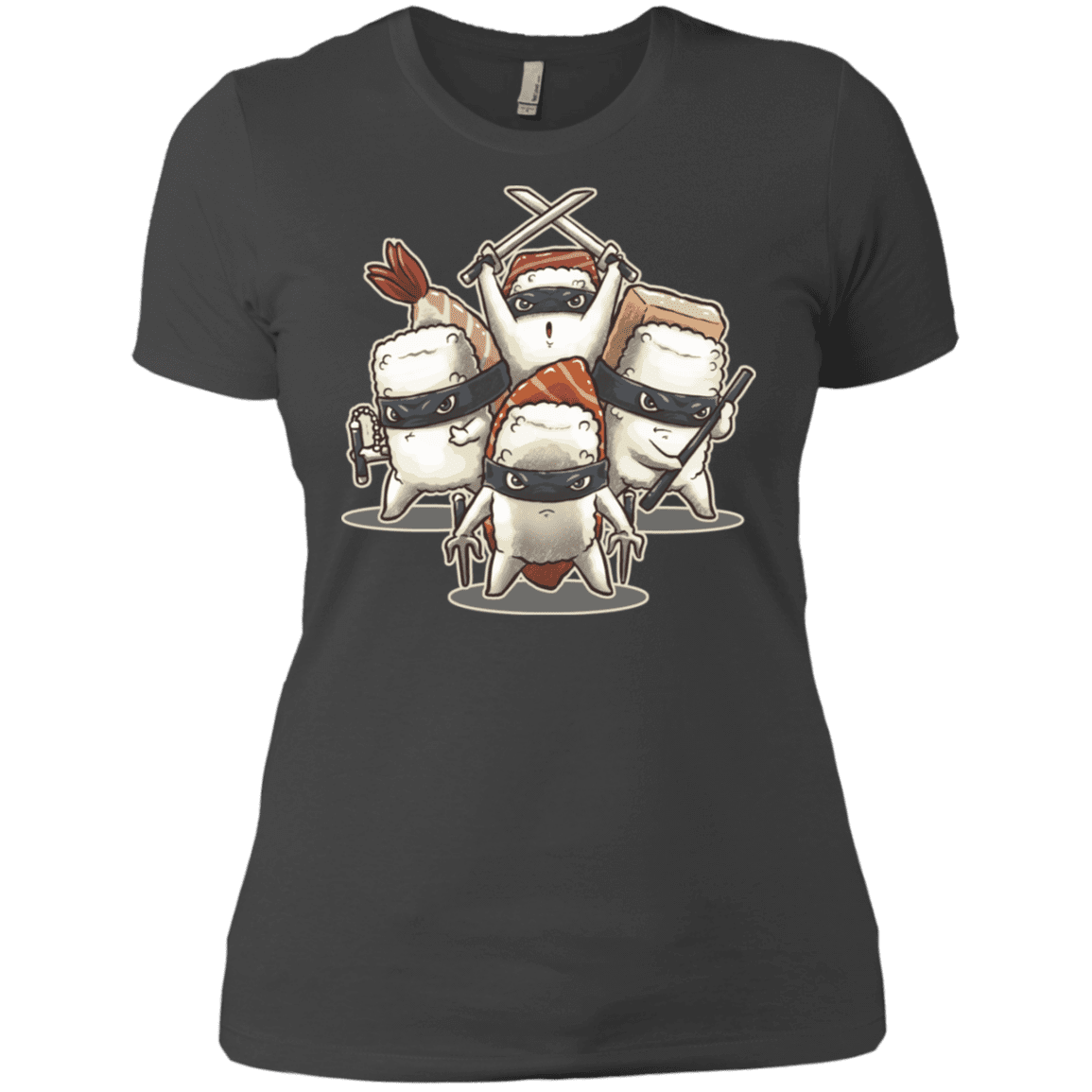 T-Shirts Heavy Metal / X-Small Ninja Sushi Women's Premium T-Shirt